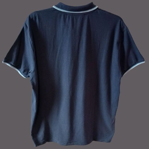 Pringle 1815 Scotland Polo Shirt Embroidered Logo Short Sleeve Navy blue Xlarge - Picture 2 of 14